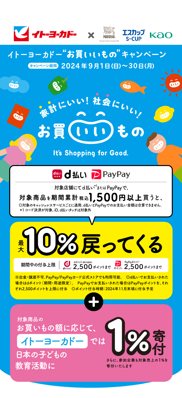 家計にいい！社会にいい！お買いいもの It's Shopping for Good.