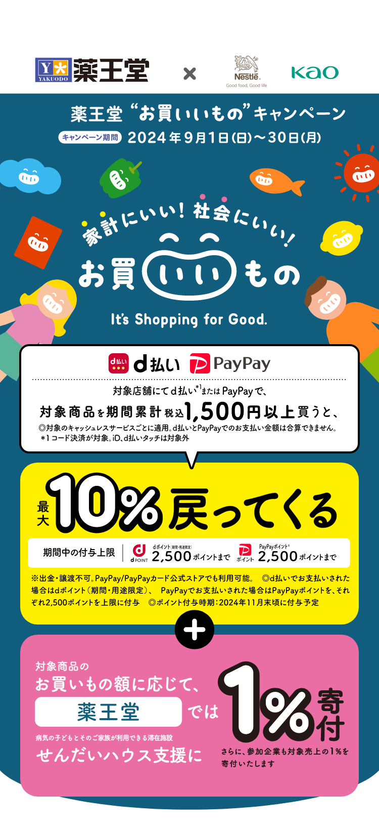 家計にいい！社会にいい！お買いいもの It's Shopping for Good.